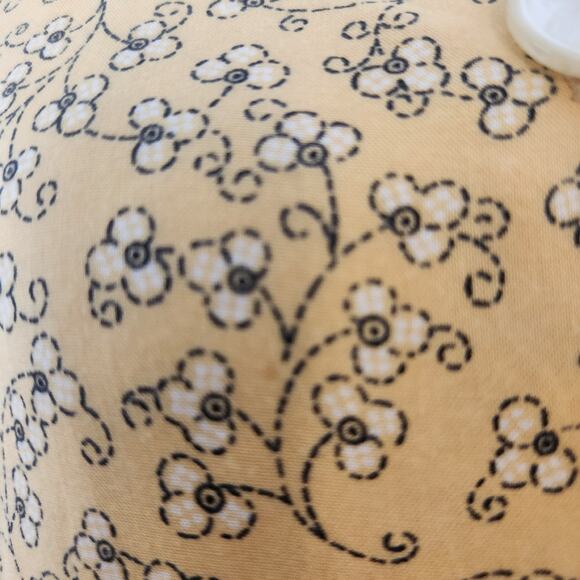 Vtg 90s Moda International Dress Size Large Womens Maxi Yellow Floral Buttonup - Picture 15 of 16